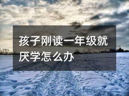 孩子剛讀一年級(jí)就厭學(xué)怎么辦